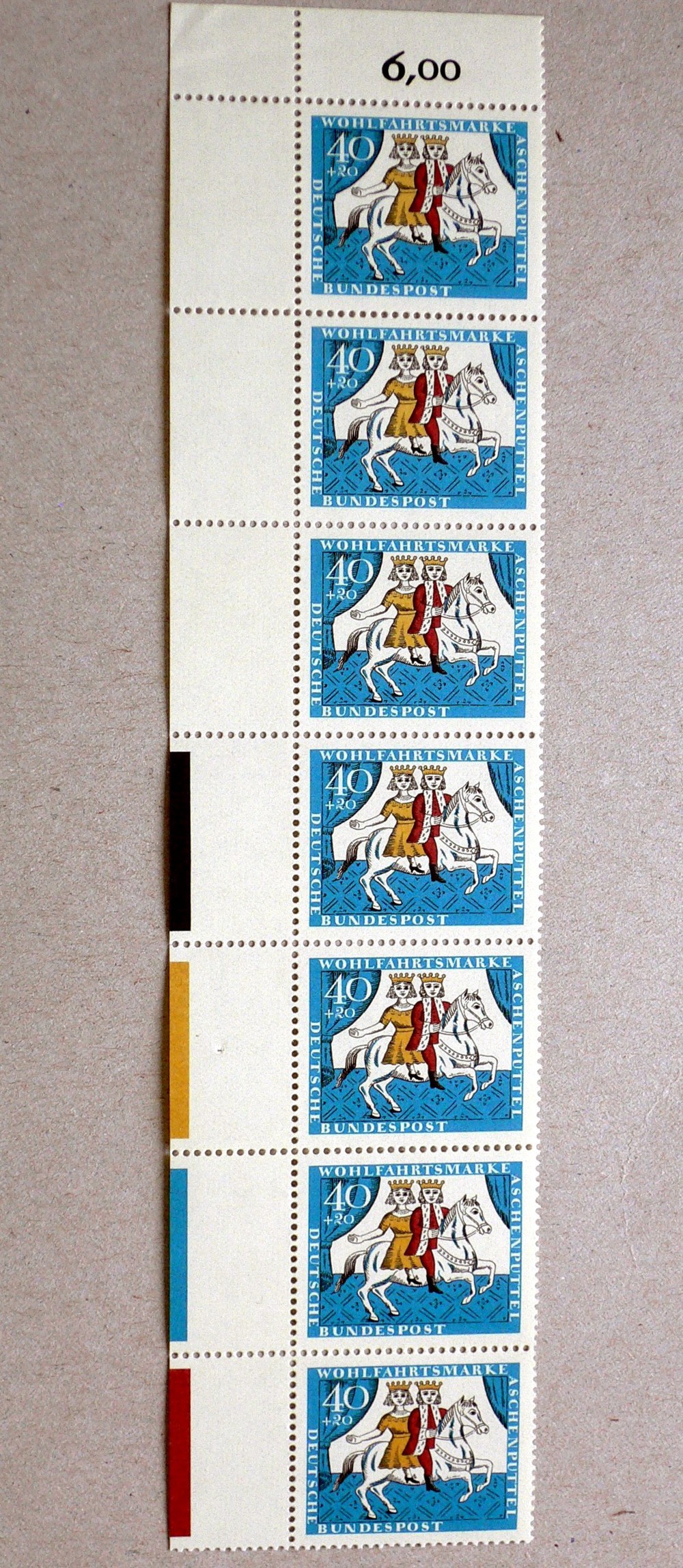 Briefmarken: BRD 1965  6.10. 40+20 Pf Aschenputtel