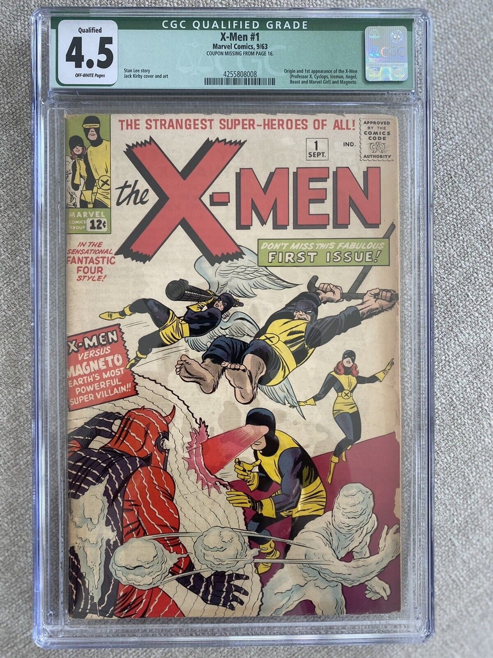 Marvel Comics X Men 1 4.5 CGC 1963 1st appearance Xmen Unacanny Cyclops Beast