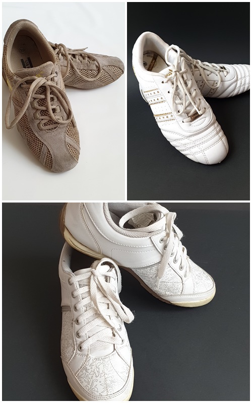 Sneaker Gr. 38 und Gr 39, beige (echtes Leder) und weiß ab 6 EUR