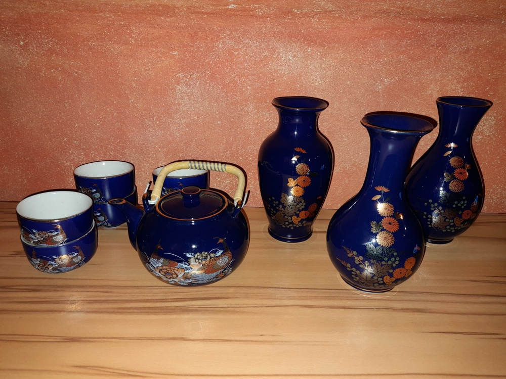 Chinesisches Vasenset   Chinesische Vase   Vasen mit Teeset