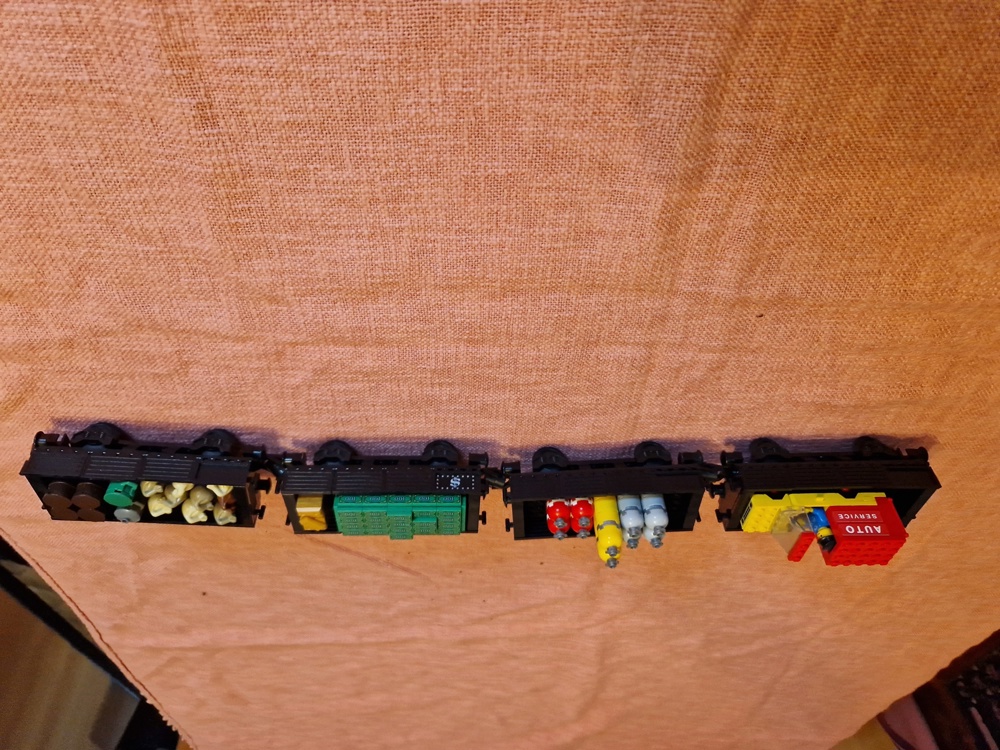 Lego 4 Tolle Waggons inklusive Ladung 