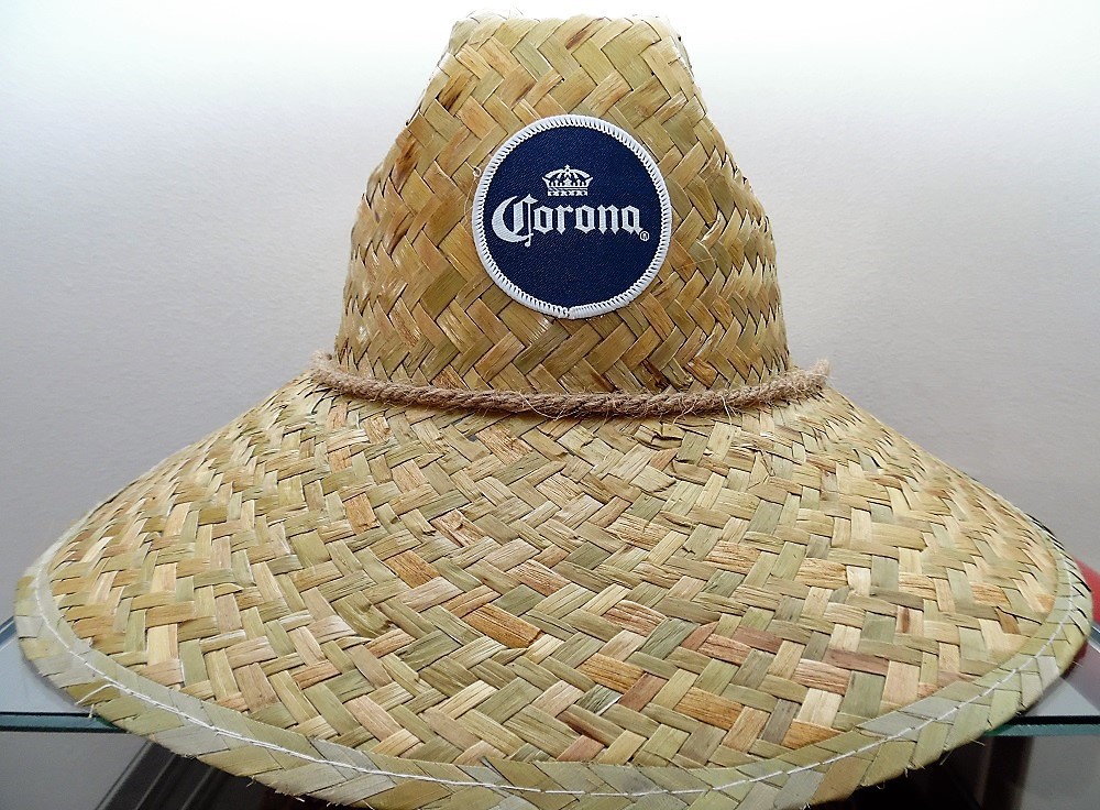 Corona Bier Cerveza Hut Strohhut mit Kordel Werbeartikel NEU und ungetragen !