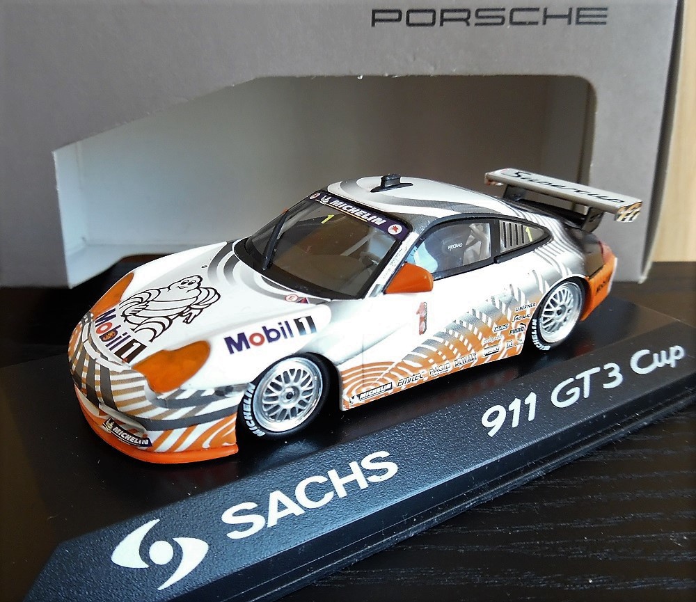  Porsche 911 Typ 996 GT3 Cup SACHS Promo Modell direkt von Porsche Minichamps OVP 1:43