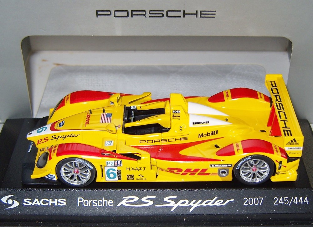  Porsche RS Spyder 2007 SACHS Promo Modell direkt von Porsche Minichamps OVP 1:43