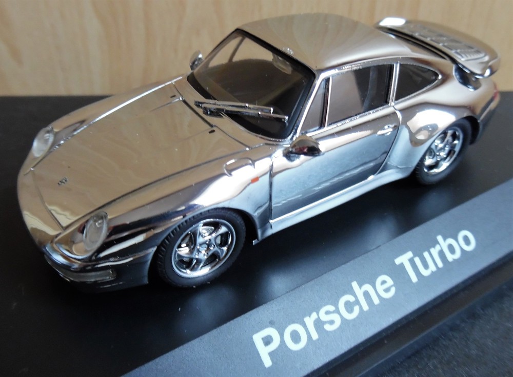  Porsche 911 Turbo Typ 993 Promo Modell CHROM in limitierter Auflage Schuco OVP 1:43