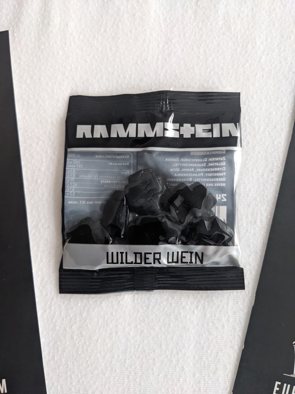 Weingummi wilder Wein Rammstein + Zubehör Gelsenkirchen