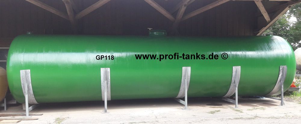 P118 gebrauchter 50.000 L Polyestertank GFK Lagerbehälter Regenwassertank Rapsöltank Futtermittel