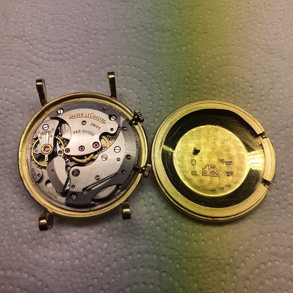 Vintage Jaeger Le Coultre Memovox Alarm Uhr in 18K Gold