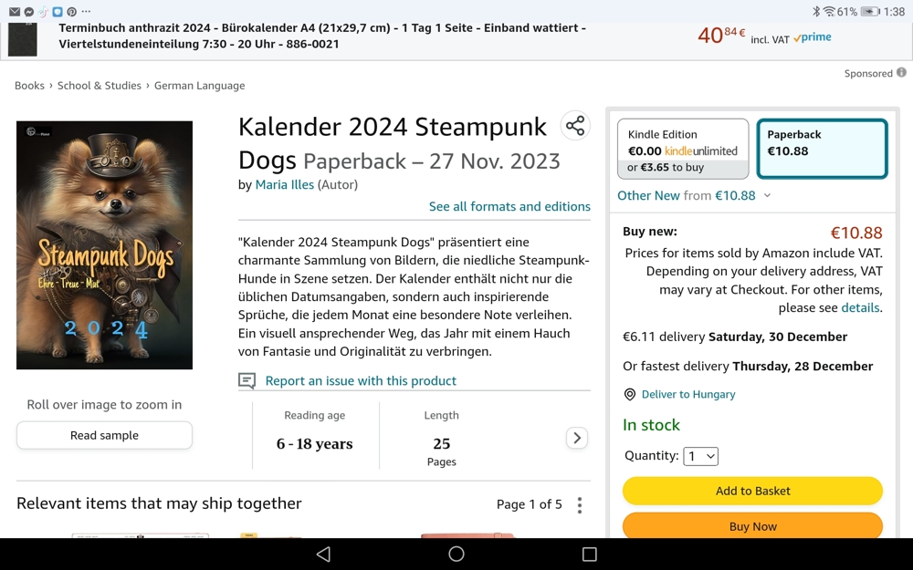 Kalender 2024 Steampunk Dogs 
