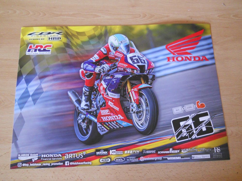 Motorrad IDM Poster Florian Alt #66 Honda.
