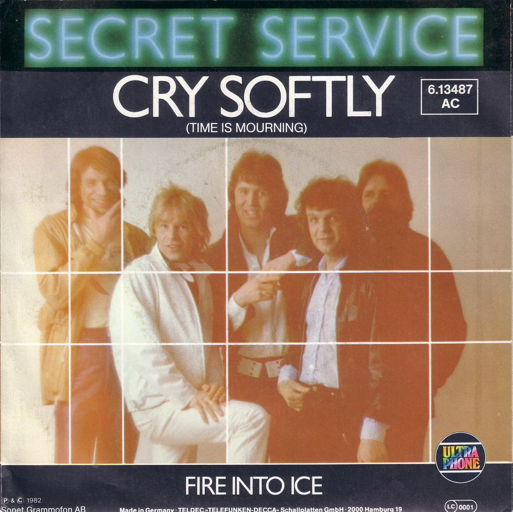 B Single Secret Service Cry Softley   FIRE INTO ICE Teldec 1982 Schallplatte Oldie Vinyl