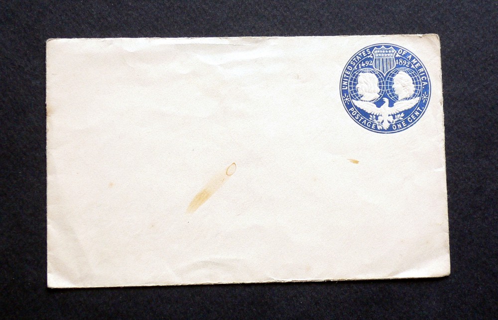 Briefmarken: USA 1892 Ganzsache Brief 400 J. Columbus