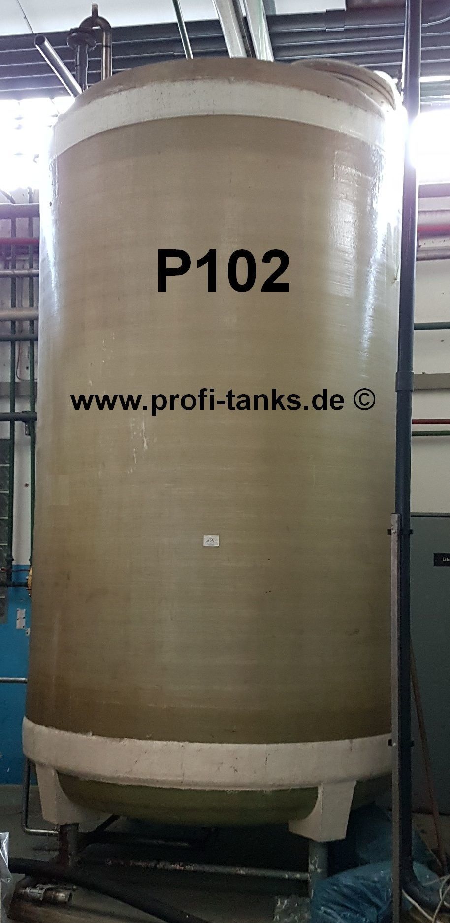 P102 gebrauchter 10.000L Polyestertank GFK-Tank Wassertank Rapsöltank Regenauffangtank Flüssigfutter