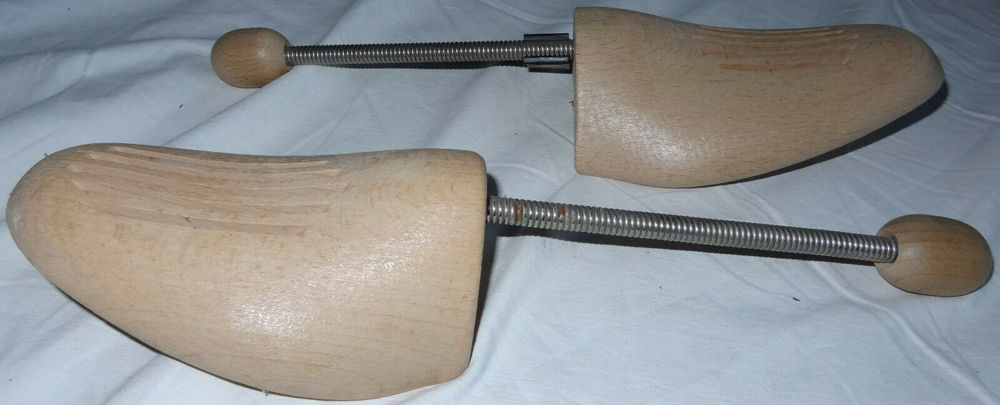 SS4 Schuhspanner Holz Gr.6 44-45 Spiralfeder Echtholz benutzt noch gut erhalten Schuhe Spanner