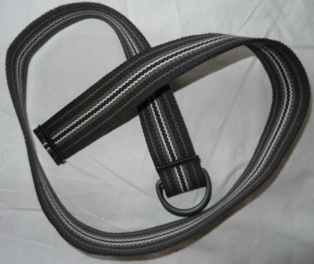 GG Gürtel Damengürtel gewebt 98 cm 3,8cm breit grau-Grün ungetragen