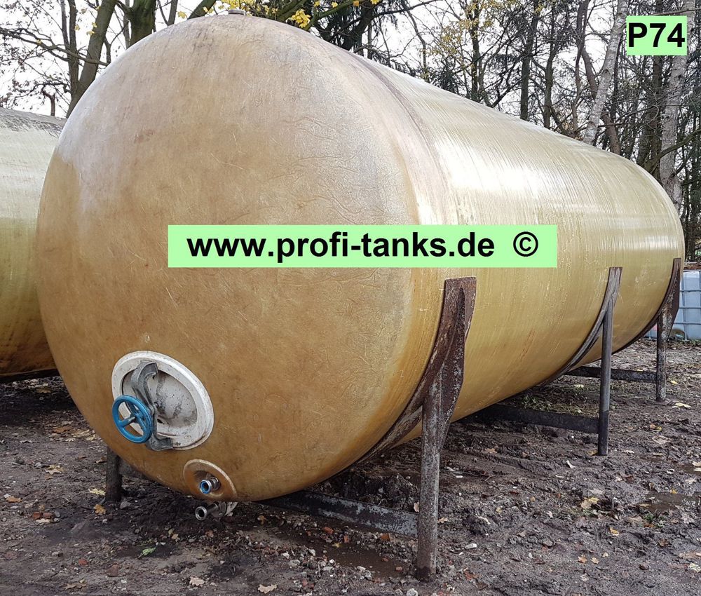 P74 gebrauchter 18.000L Polyestertank GFK-Tank Wassertank Lagertank Molketank Melassetank Rapsöltank