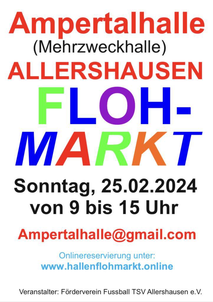 Großer Hallenflohmarkt Allershausen
