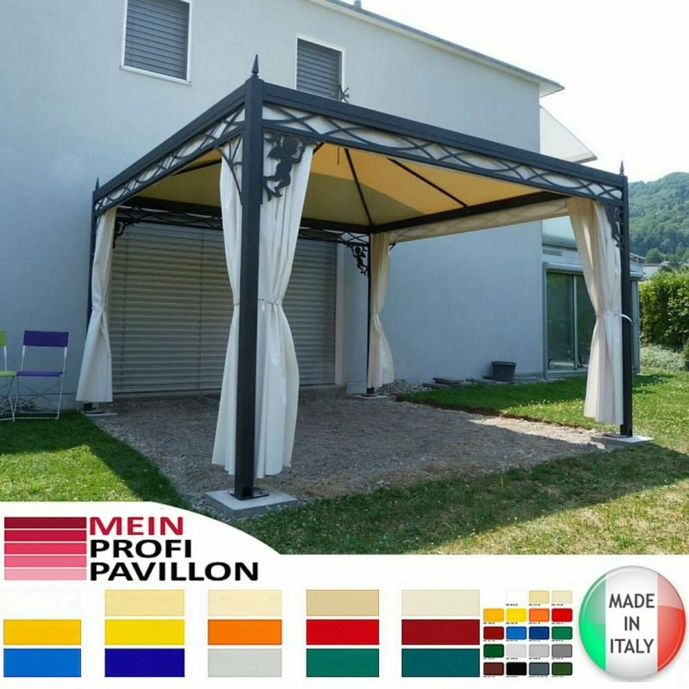 Pavillon Garten Zelt Terrasse 4x4 neu wasserdicht PVC anpassbar Dach Pagodenzelt Restaurant Carport