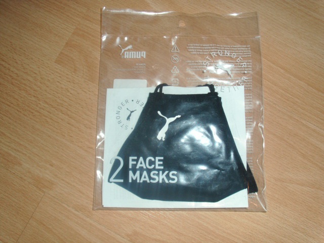 2 Face-Masks ( Schutzmasken) von Puma, schwarz, OVP