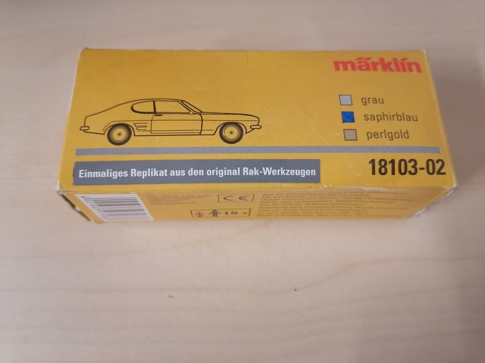 Modellauto Ford Capri  Märklin 18103-02 blau in OVP