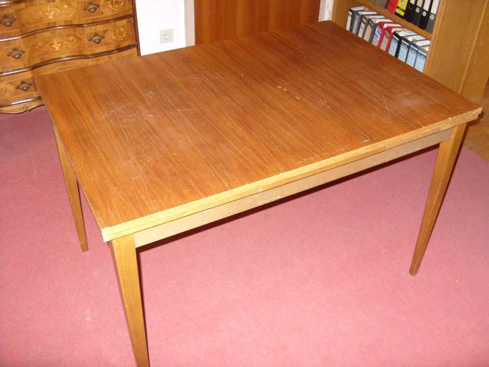 Tisch quadratisch 90 x 90 cm ausziehbar helles Holzfurnier
