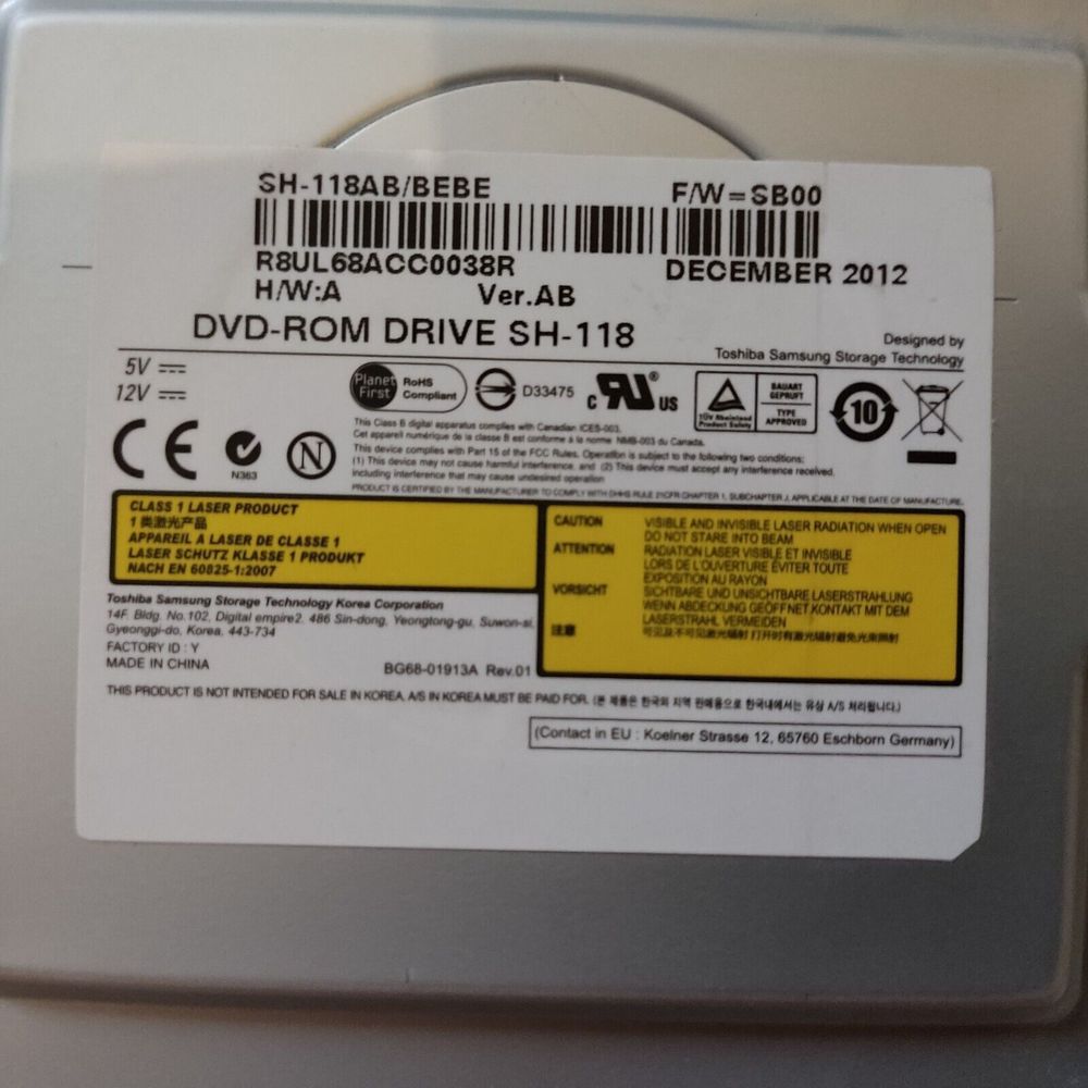 Toshiba Samsung - DVD Rom Laufwerk - SH-118 ROM