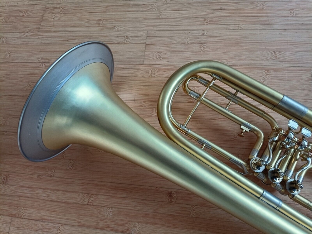 Basstrompete, Bassflügelhorn, Tenorhorn, Bass Trompete, Flügelhorn - restauriert