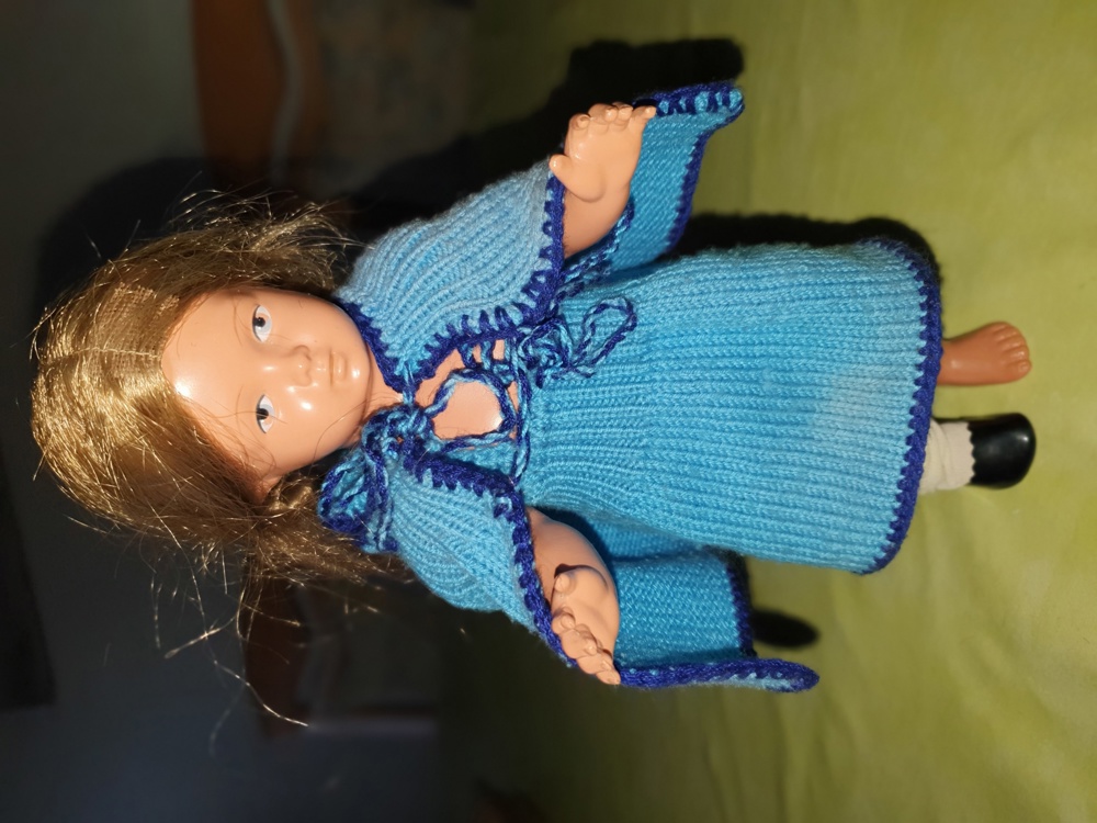 Original alte Schildkröt Puppenmädchen mit Haaren, stehend