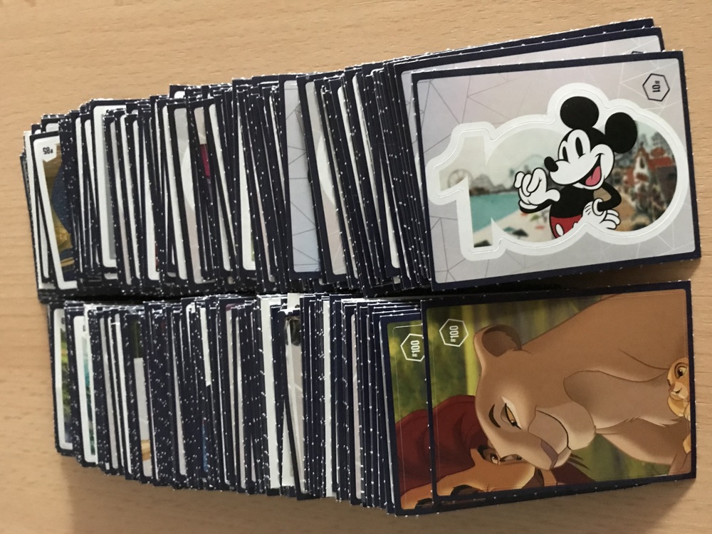 100 Jahre Disney, Sticker von Rewe 2023, pro Sticker 0,10 (10 Sticker für 1 Euro)