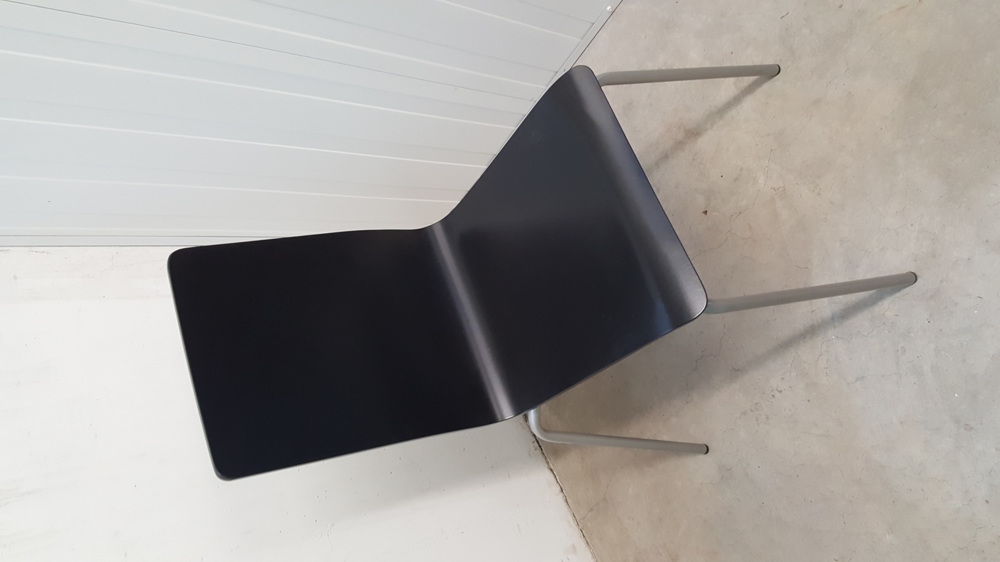 4 IKEA Besucherstühle Stahl-Holz-schwarz