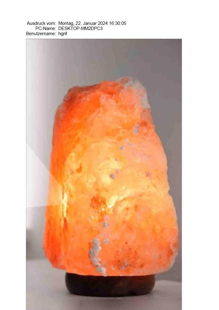 Kristallsalz Lampe 2Kg Salzleuchte Salzsteinlampe  (stimmungsvolles Licht) incl. Leuchtmittel 2700 K