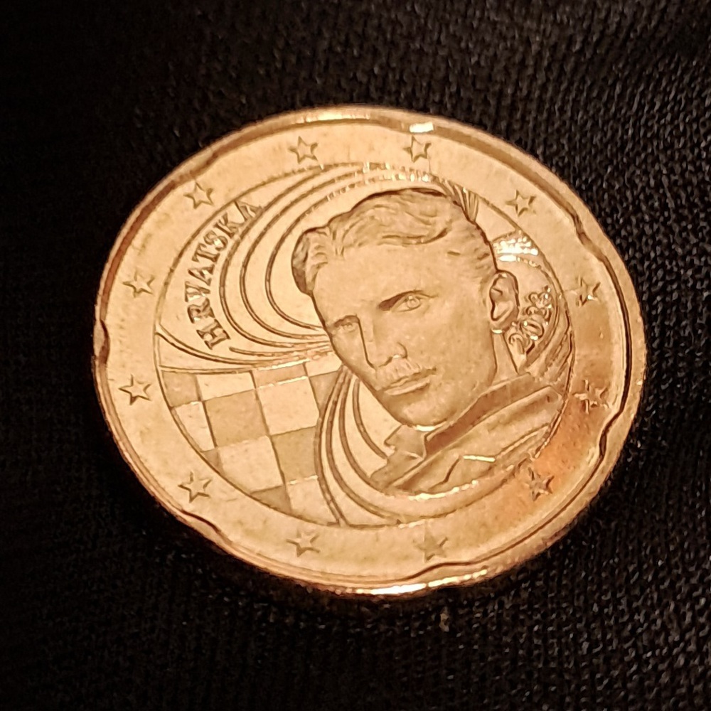 20 Cent Nikola Tesla Münze