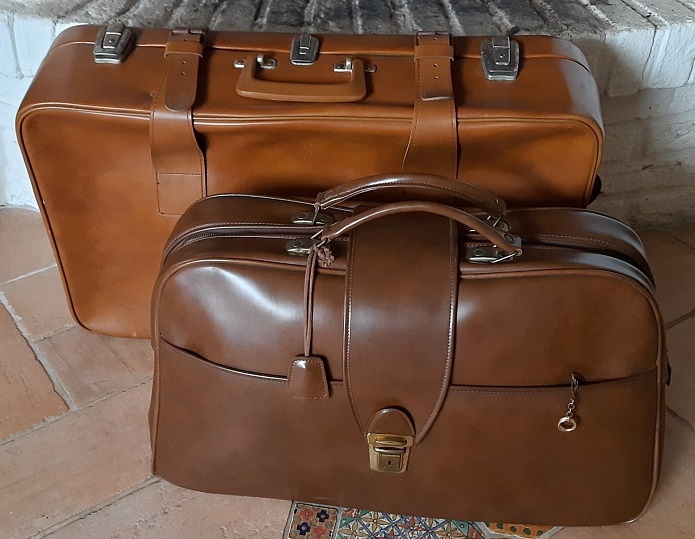 Vintage Kofferset aus den 60er Jahren bestehend aus Reisetasche und Koffer