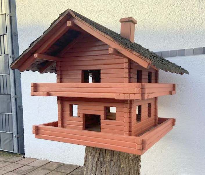 Vogelhaus Vogelhäuschen groß Holz UNIKAT