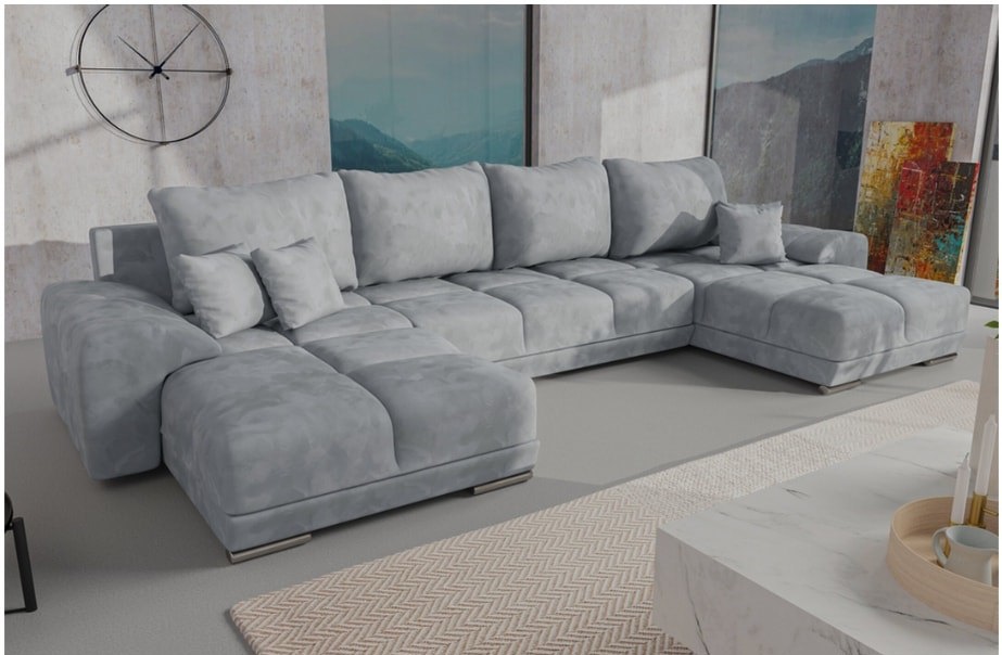 Ecksofa mit Schlaffunktion   Sofa-Form- U   Couch   Wohnzimmer