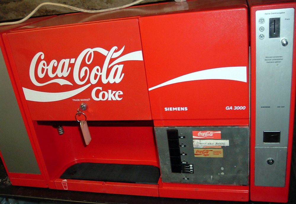 Coca Cola Automat Siemens GA 3000, Wassertank und Münzeinheit , no PayPal