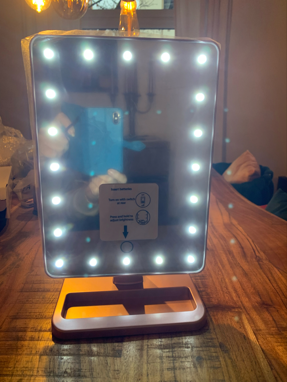 KAILA Kosmetikspiegel LED NEU mit Bluetooth-Lautsprecher Roségold