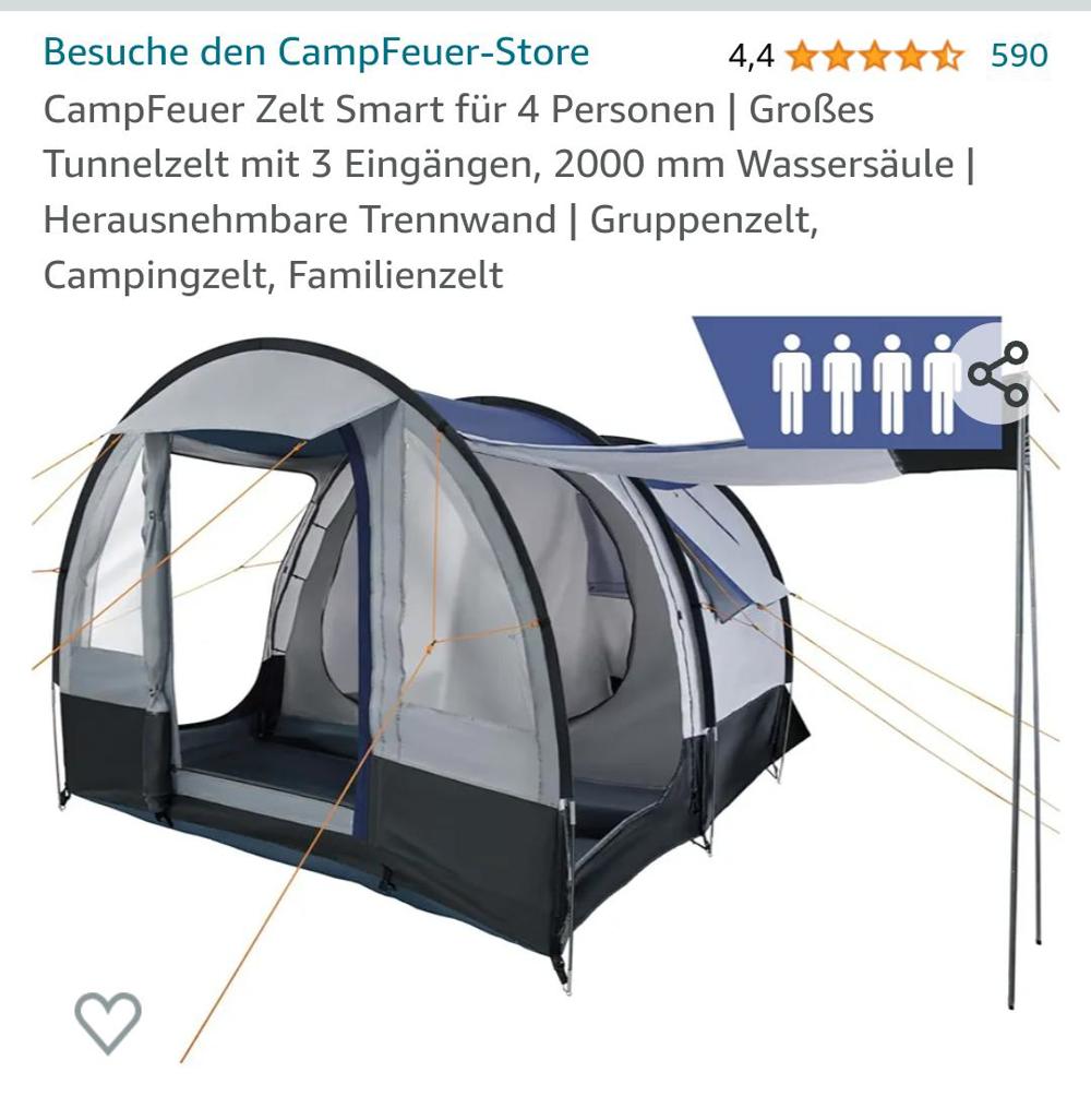 CampFeuer Zelt Smart für 4 Personen
