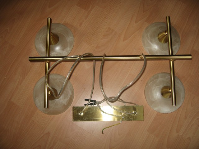 Deckenlampe, 4-flammig, weißmattes Glas