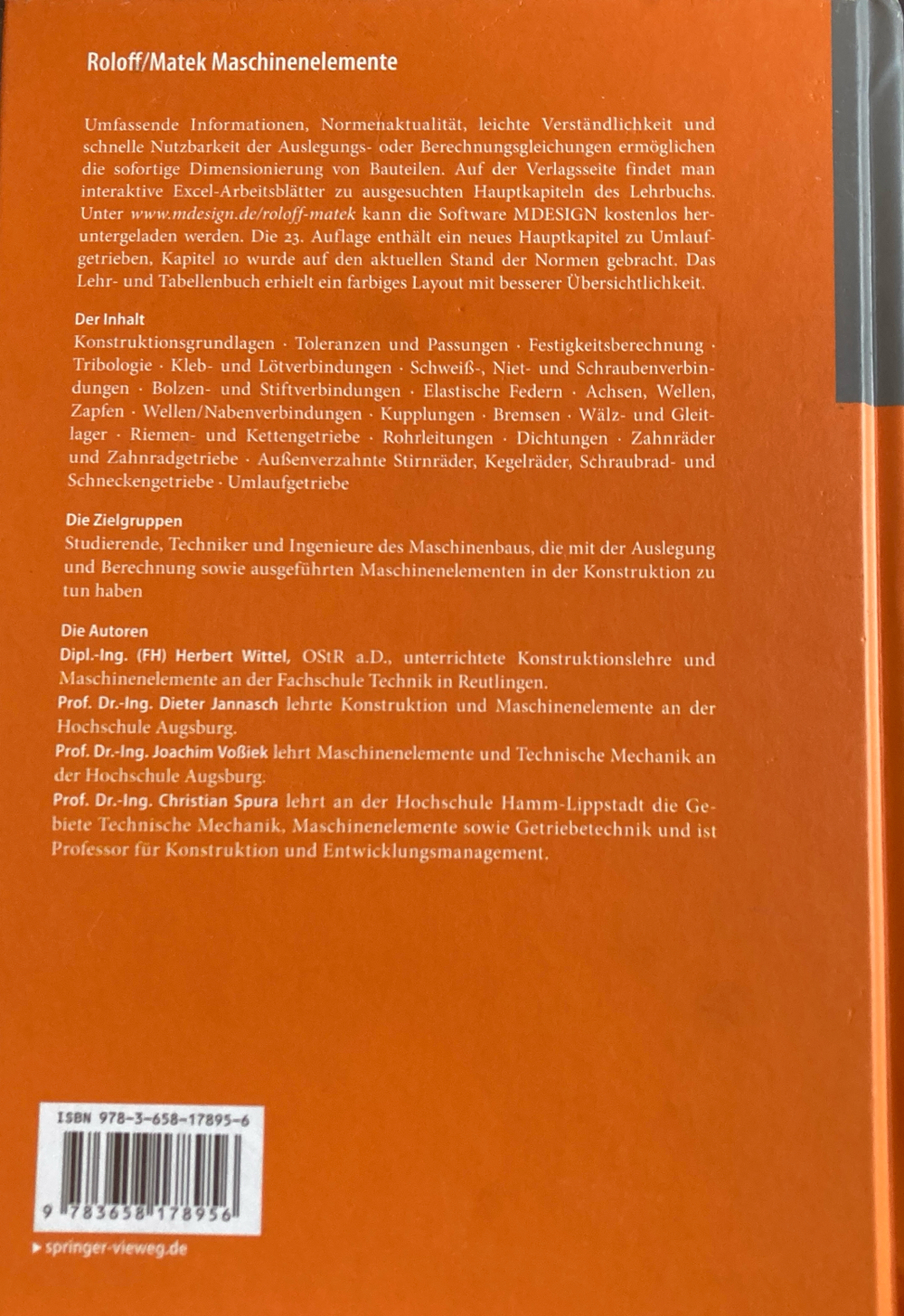 Roloff Matek Maschinenelemente 23. Auflage