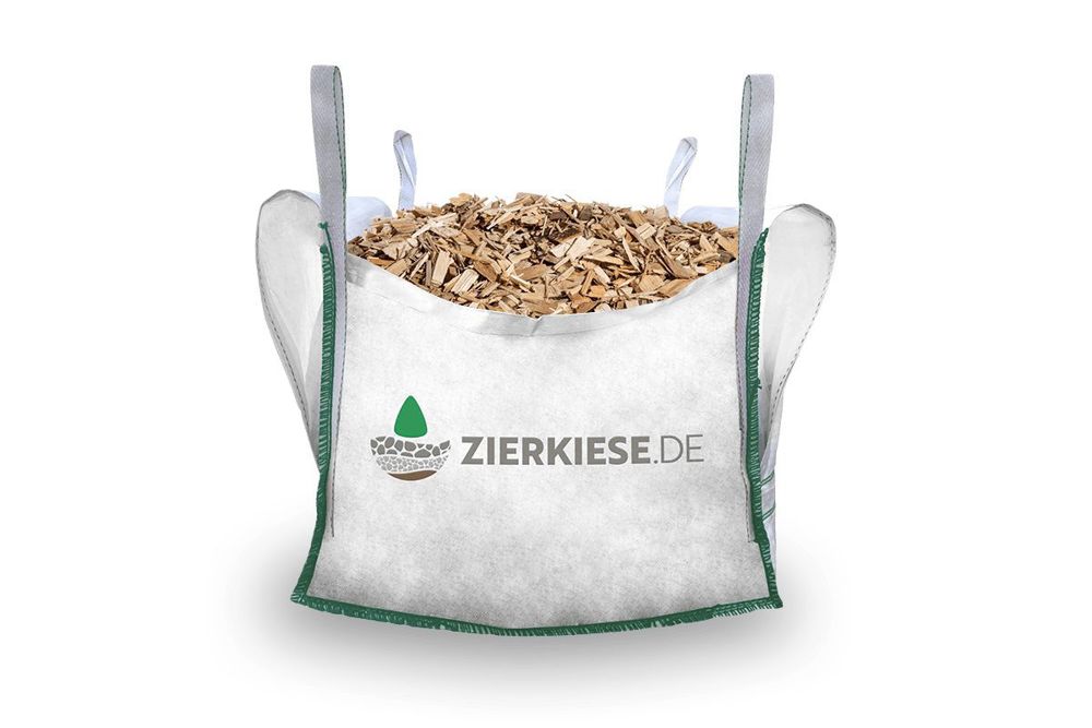 Mutterboden Kompost Rindenmulch Fallschutz Holzhackschnitzel TÜV geprüft im Big Bag