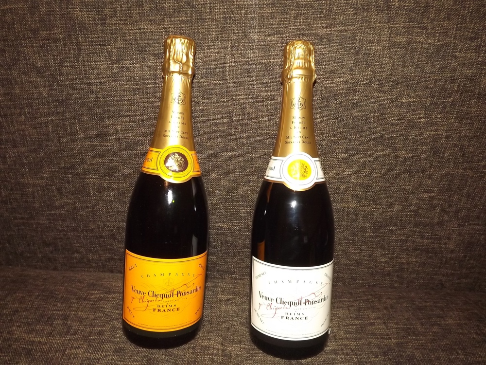 2 Flasche Champagner Veuve Clicquot Ponsardin Brut Demi-Sec Geschänkverpackung