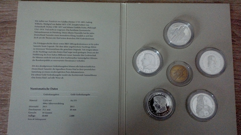 5 D-Mark, Münzen,