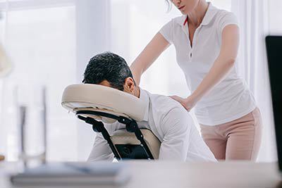 Mobile - Business-Massage am Arbeitsplatz