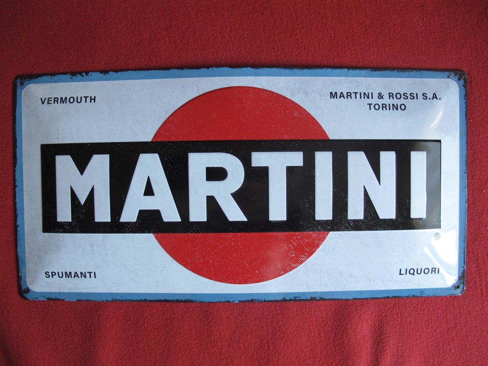 Reklameschild "MARTINI", Blechschild, No Emailleschild