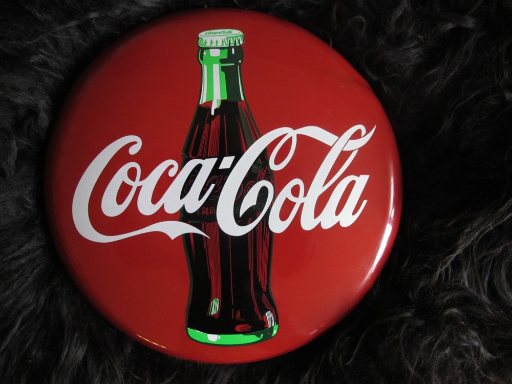Emaille- Blechschild, RAR Coca-Cola (grüne Variante) !!!