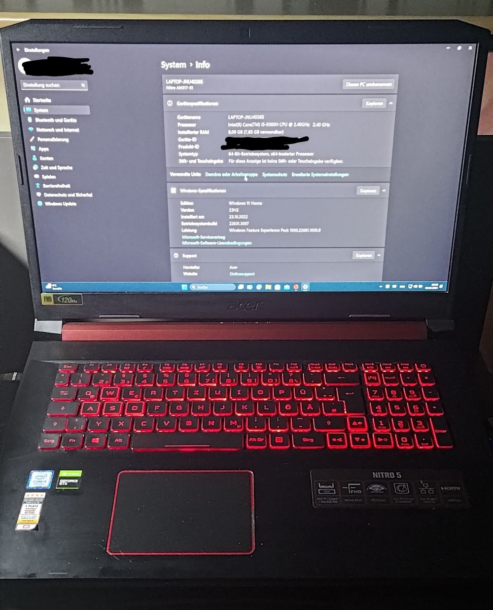 Asus Nitro 5 Gaming Laptop 