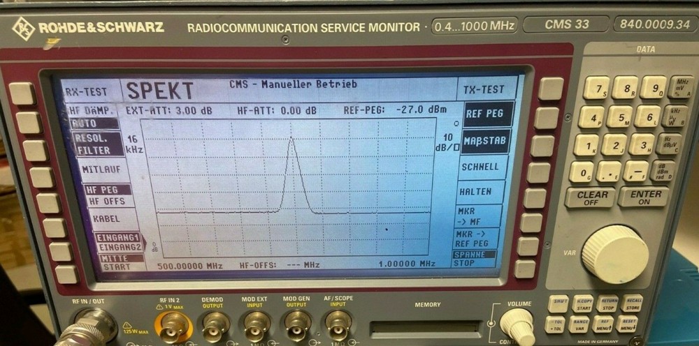 Rohde&Schwarz CMS33 Radio Communication Service Monitor 0,4 - 1000MHz