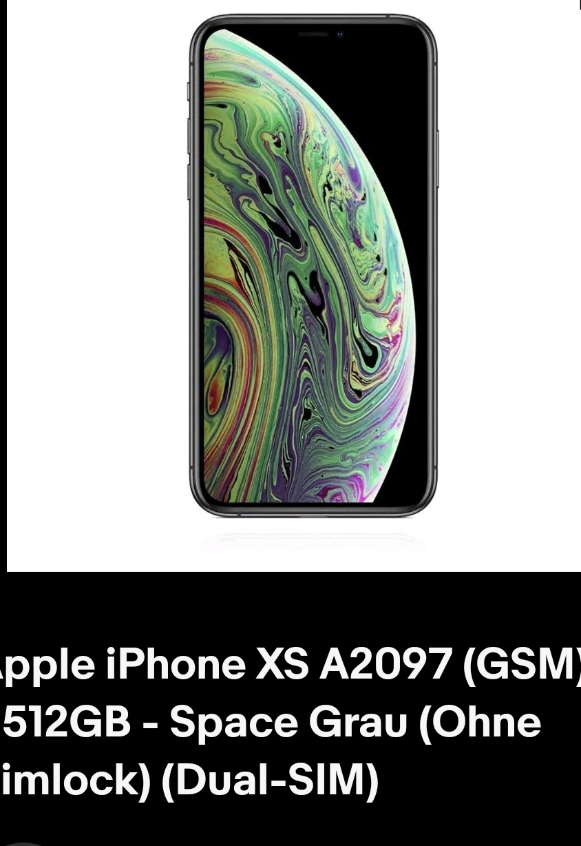 Apple iPhone XS A2097 (GSM) - 512GB - Space Grau (Ohne Simlock) (Dual-SIM)