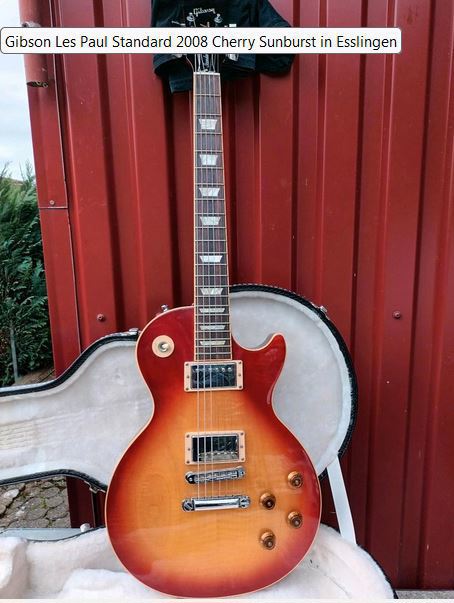 2008 Gibson Les Paul Standard Cherry Sunburst inkl. Gibson Koffer